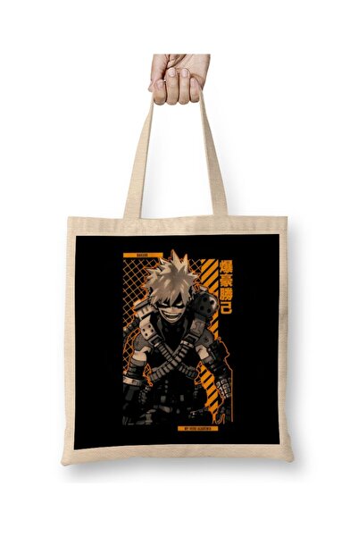 dekado Bakugo My Hero Academia Anime Star Edition Gold Cloth Bag Long Handle