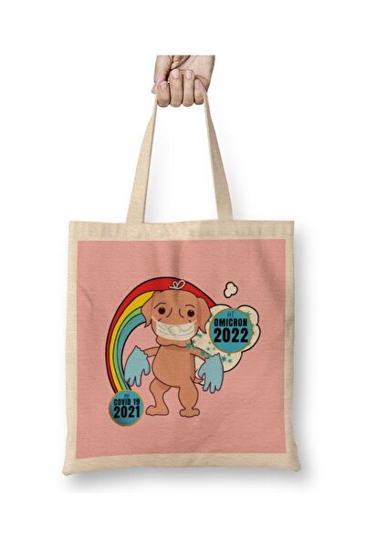dekado Sarcasm Funny Vintage DOG Saying Covid Hi Omicron Virus 2022 حقيبة حمل...