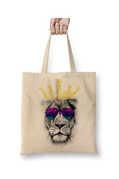 dekado King Lion Tiger Tote Bag Long Handle