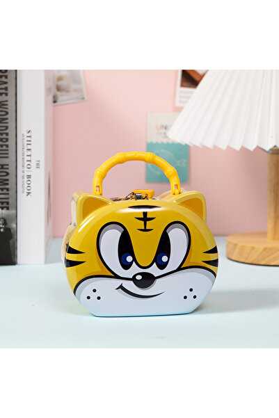 Livava Μεταλλικός Κουμπαράς με Φιγούρα Τίγρης - Παιδικό Κουτί Αποταμίευσης με...