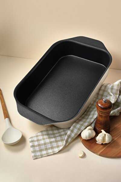 Gigilli Esperanza Titanium Rectangular Baking Tray 35X25 cm Cream