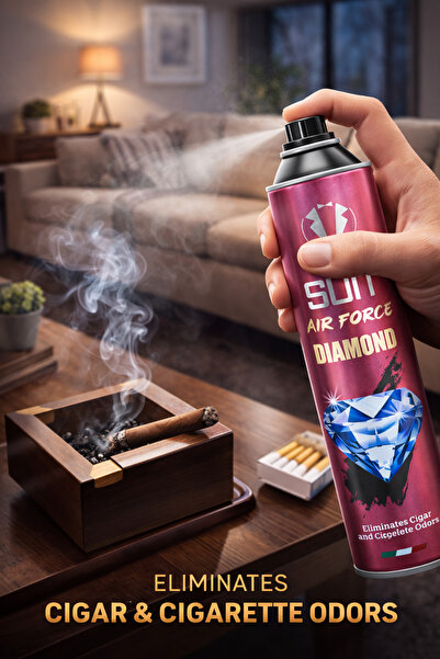 SUİT Diamond Alan Kokusu Spreyi 750 Ml – Puro Kokusunu Yok Eder | Diamond Oda & Araç Kokusu