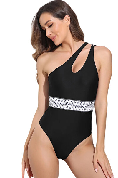 EFAYN.RO Women's swimsuit, one piece, waist-enhancing detail, size S, black, ...