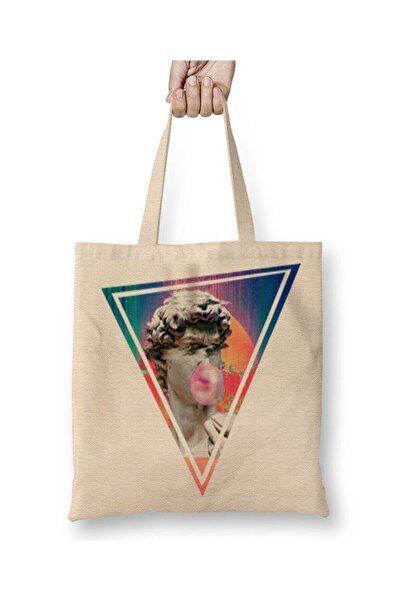 Generic Brand Vaporwave Cloth Bag Long Handle