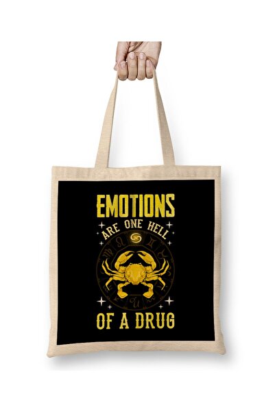dekado حقيبة حمل من Emotions Are One Hell of a Drug Zodiac Crab Cancer بمقبض ...
