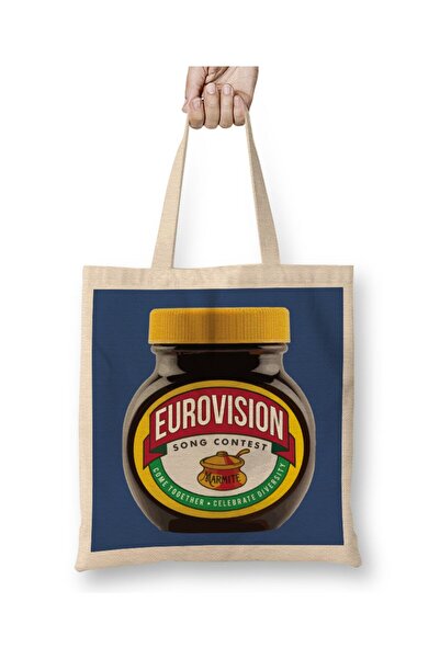dekado Eurovision Marmite Jar Tote Bag Long Handle