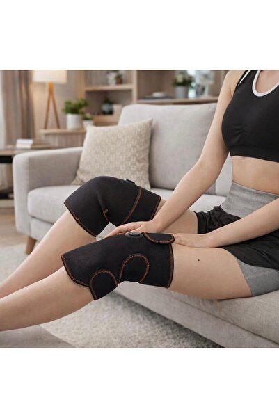 OEM Genunchiera electrica cu masaj si incalzire, set 2 bucati, 3 trepte caldu...