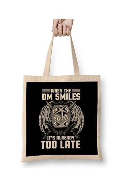 dekado When the DM Smiles It's Already Too Late Gaming Tote Bag Long Handle