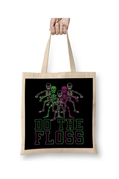 dekado Flossing Do The Floss Skeletons Tote Bag Long Handle