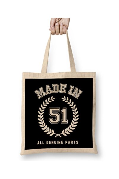 dekado 1951 Made In 51 All Genuine Parts Tote Bag Long Handle