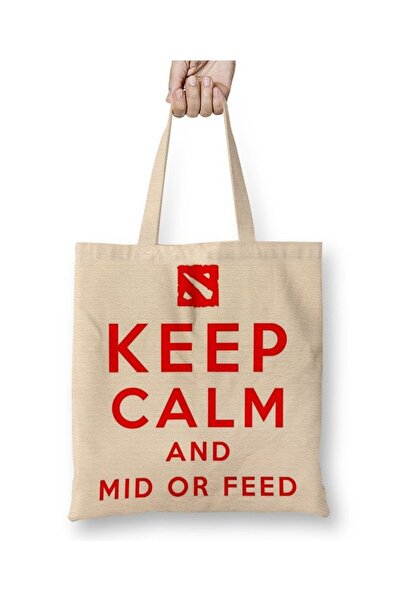 dekado Keep Calm And Mid Or Feed Cloth Bag Long Handle