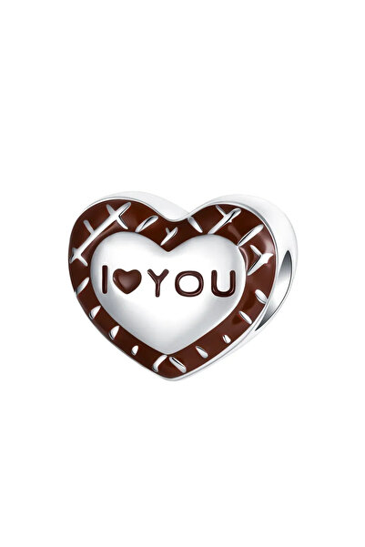 Choice68 SCZ6424 New Heart-Shaped Charms 925 Sterling Silver Flower Forever L...