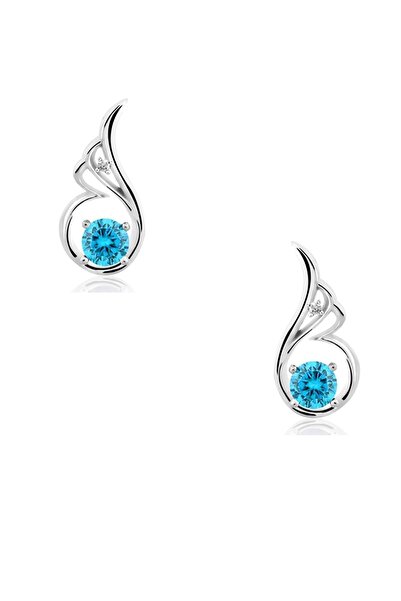 Chavin Topaz Melek Kanadı 0.02 carat Gümüş Küpe ey47