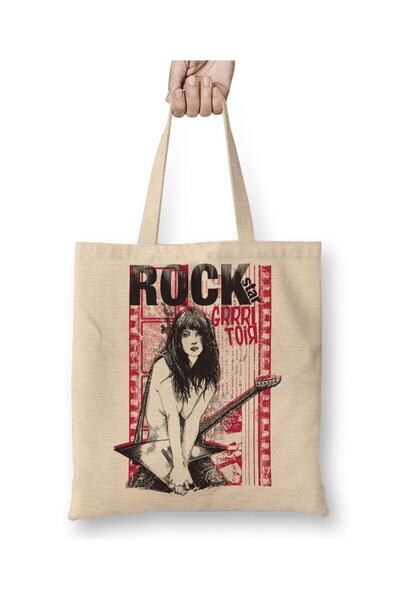 dekado حقيبة يد Grrrl Riot Rock ذات مقبض طويل