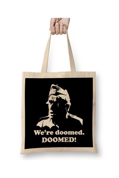 dekado We re Doomed Private James Frazer Dads Army Tote Bag Long Handle