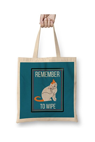 dekado REMEMBER TO WIPE CAT Cloth Bag Long Handle