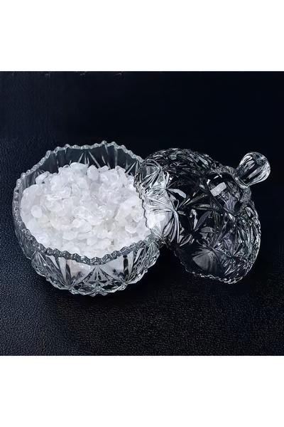 Generic Crystal Glass Bowl for Energy Purification - Includes 400g White Crys...