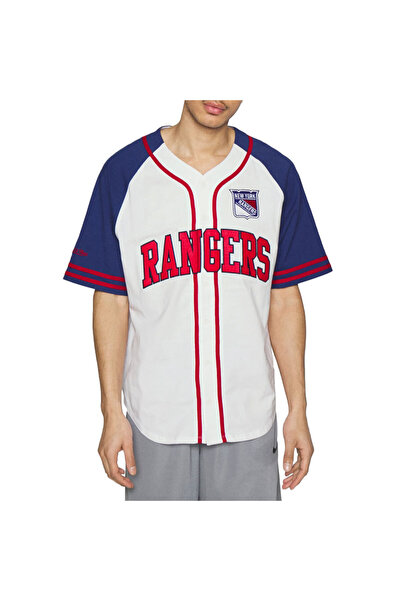 Mitchell & Ness ΦΑΝΕΛΑ ΠΡΟΠΟΝΗΣΗΣ ΜΕ ΚΟΥΜΠΙΑ ΜΠΡΟΣΤΑ ΤΥΠΟΥ JERSEY ΡΑΝΓΚΕΡΣ ΛΕ...