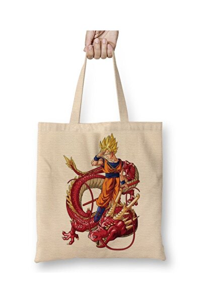 dekado Goku Dragon Red Cloth Bag Long Handle