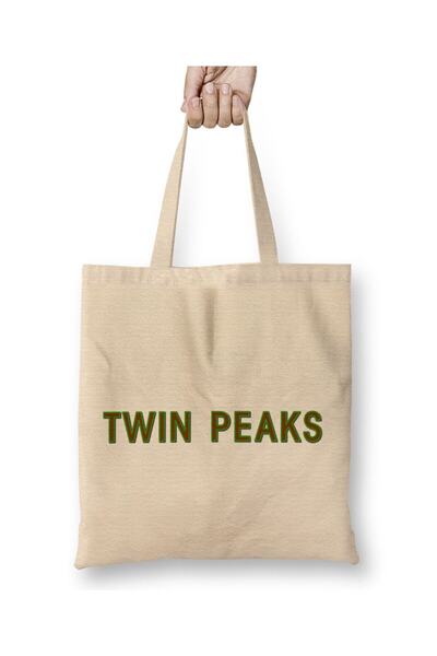 dekado Twin Peaks Logo Plain Bez Çanta Uzun Saplı