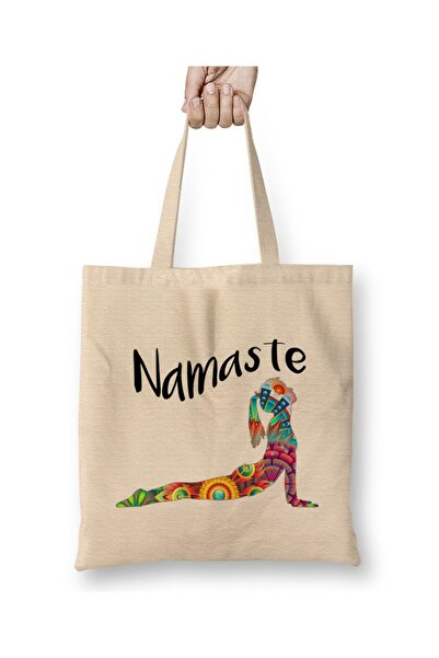 dekado Mditation Yoga Namaste Tote Bag Long Handle