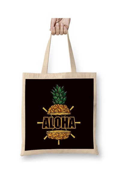 dekado حقيبة قماش Aloha Beach Pineapple Hawaii Tropical Summer Ocean Island ب...