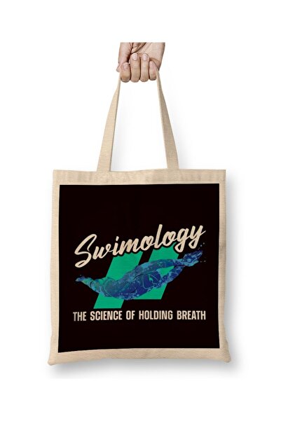 dekado حقيبة قماش للسباحة ذات مقبض طويل من Funny Swimology Science