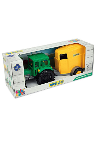 Wader Tractor cu remorcă cu cai, cu mașini colorate