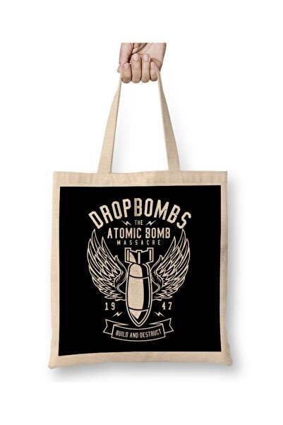 Generic Brand حقيبة قماش Drop Bombs بمقبض طويل