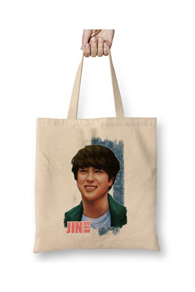 dekado حقيبة قماش BTS Jin بمقبض طويل