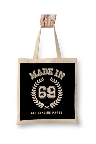 dekado 1969 Made In 69 All Genuine Parts Tote Bag Long Handle