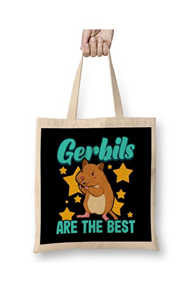 dekado حقيبة قماش لطيفة ومضحكة من Gerbils Are The Best Pet Owners بمقبض طويل
