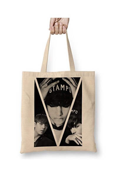 Generic Brand Btsbangtan Sonyeondan Dark Kim Taehyung Tote Bag Long Handle
