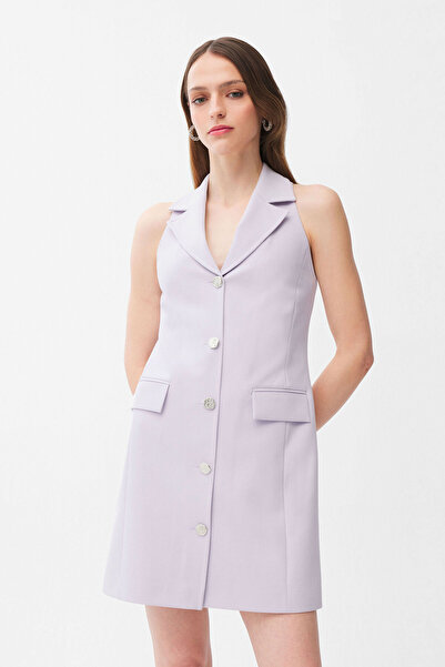 adL Kolsuz Cep Detaylı Kısa Elbise