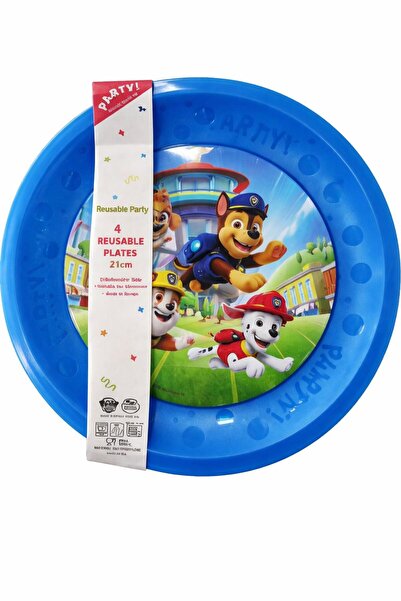 Party Set of 4 Paw Patrol children's plates