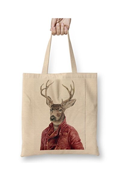 dekado Colorful Deer Cloth Bag Long Handle