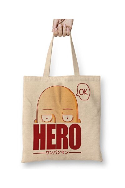 dekado حقيبة قماش One Punch Man Ok بمقبض طويل