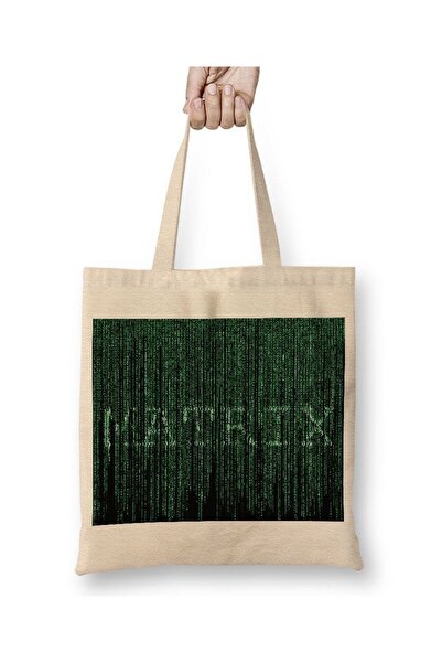 dekado حقيبة قماش The Matrix Code Rain ذات مقبض طويل