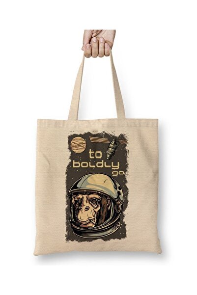 dekado Macaco Astronauta Cloth Bag Long Handle