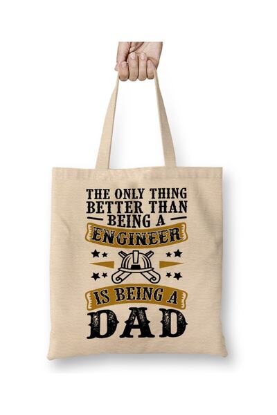 dekado Mens Dad And Engineer Funny Fathers Gift Ideas 04 Cloth Bag Long Handle