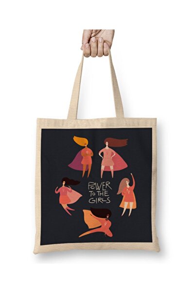 dekado حقيبة قماش Power To The Girls Hero Capes ذات مقبض طويل