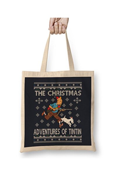 dekado The Christmas Adventures Of Tintin Tote Bag Long Handle