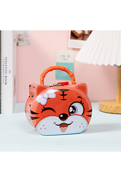 Livava Μεταλλικός κουμπαράς με φιγούρα τίγρης - Παιδικός κουμπαράς με τσάντα ...