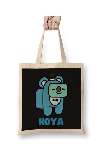 dekado Bts بيننا Bt21 Koya حقيبة قماش بمقبض طويل