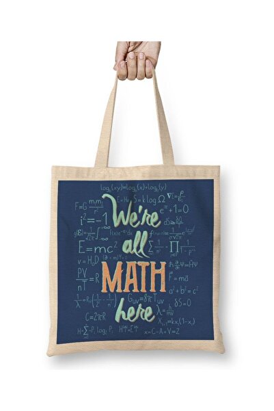 dekado We Are All In Maths Mathematics Formula Cloth Bag Long Handle