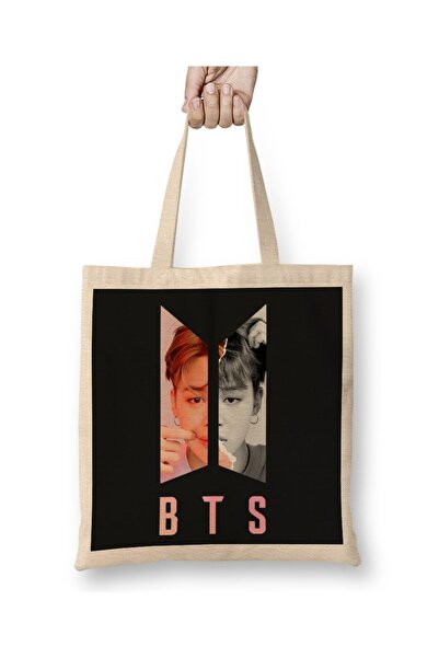 dekado حقيبة قماش BTS Jimin 08 بمقبض طويل