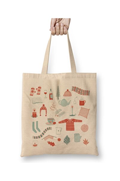Generic Brand حقيبة ملابس Hygge Cozy Things بمقبض طويل