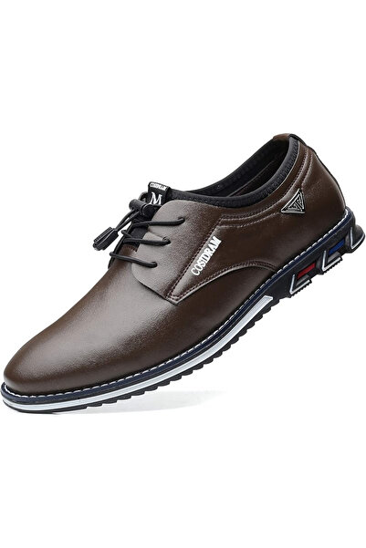 OEM Casual shoes for men, brown with white 46