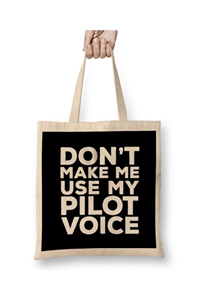 dekado لا تجعلني أستخدم My Pilot Voice 03 حقيبة قماش ذات مقبض طويل