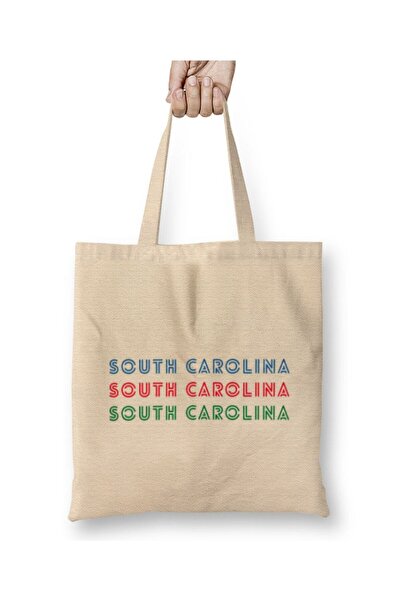 dekado South Carolina state flag gift vintage Retro Rainbow Style Tote Bag Lo...